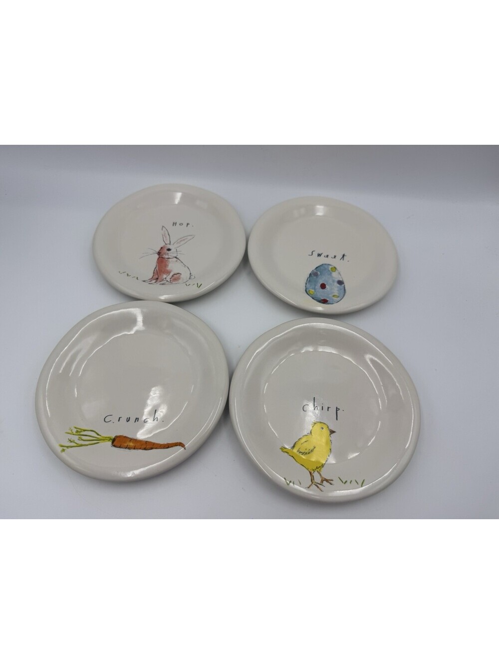 Rae Dunn Artisan Collection By Magenta Easter Melamine Plate Set Of 4